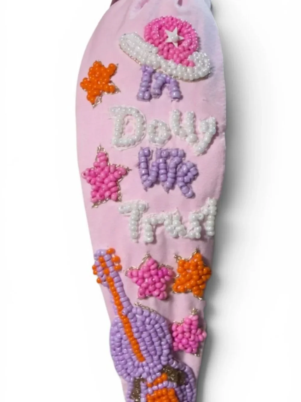 In Dolly We Trust Beaded Headband New